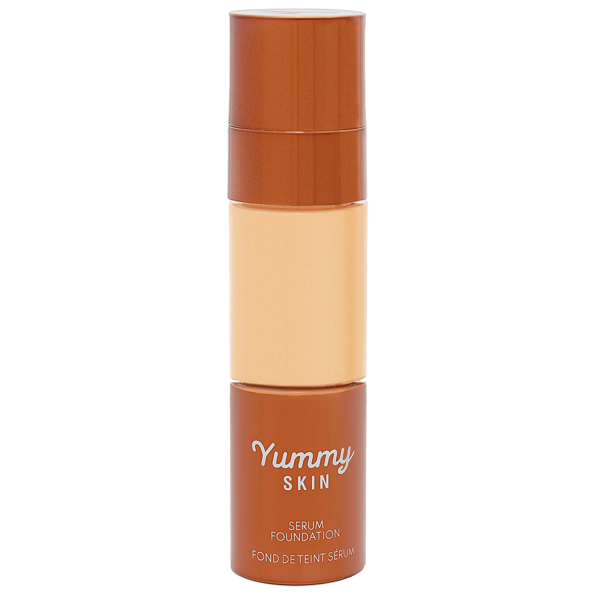 Yummy Skin Serum Foundation - Skincare-hybrid Foundation for Natural-Looking Coverage Yummy Skin Serum Foundation - Natural Coverage &amp; Hydration skincare-hybrid foundation, natural-looking coverage, hydrating foundation, clean beauty makeup, vegan and cruelty-free cosmetics, serum foundation, liquid foundation, buildable coverage, jojoba oil, hyaluronic acid, olive-derived squalane, paraben-free, mineral oil-free, synthetic fragrance-free, vegan cosmetics, gluten-free beauty products, cruelty-free makeup, e