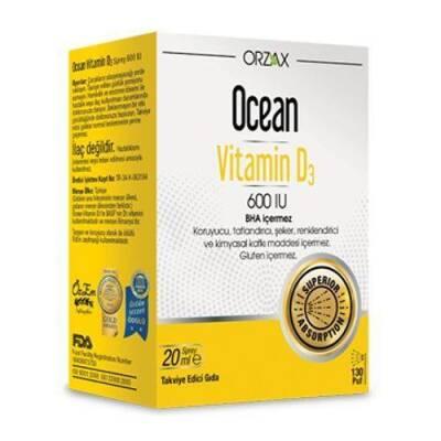 Orzax Ocean Vitamin D3 600 IU 20 ml Spray - Gluten-Free, BHA-Free Supplement for Kids and Adults - image 2