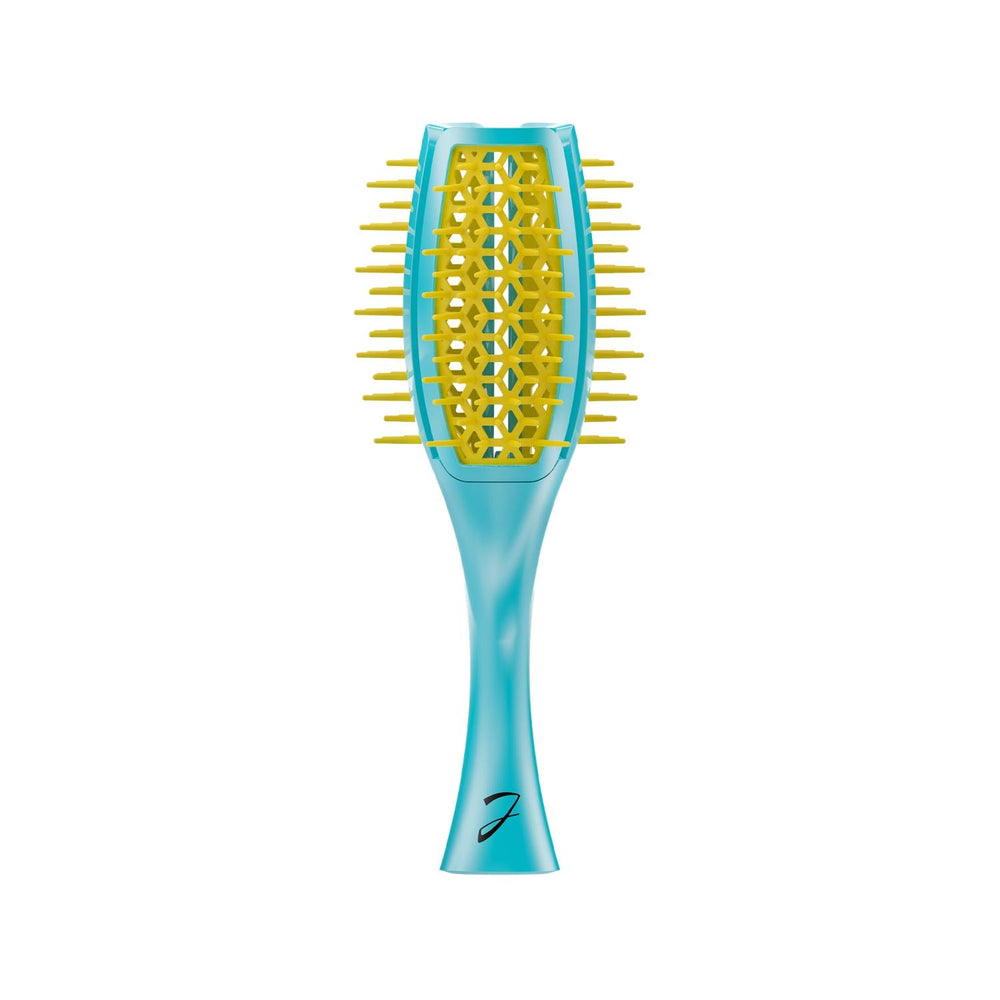 Janeke Tulip Brush Detangling Hair Brush Green & Yellow SP503TG