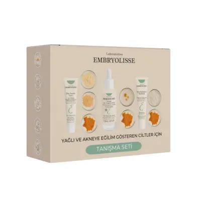 Embryolisse Skincare Set for Acne-Prone Skin - Travel Size Kit with Mattifying Moisturizer, Anti-Blemish Serum - Face Serum