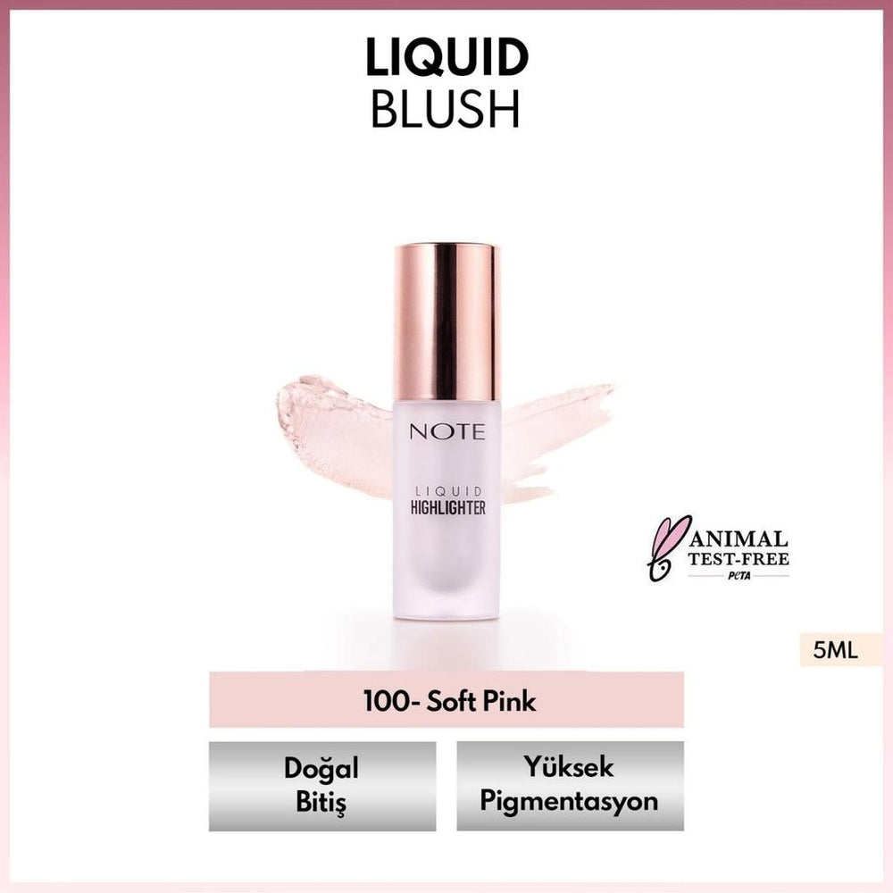 Note Liquid Highlighter Moisturizing Glow 100 Soft Pink
