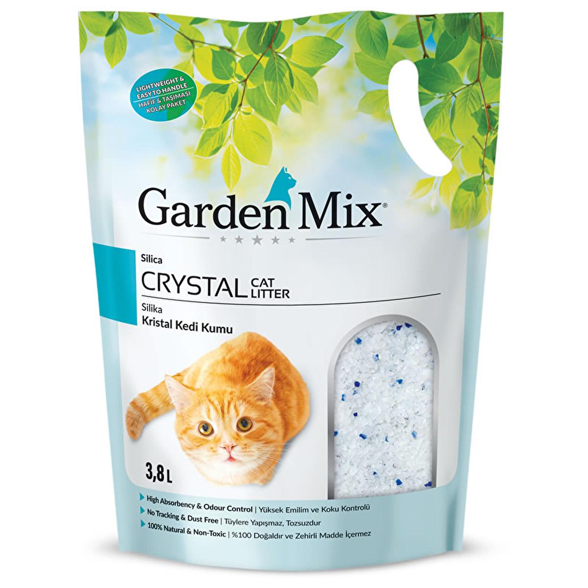 Garden Mix Crystal Cat Litter - Natural, Odor Control, Eco-Friendly - 3.8L Garden Mix Crystal Cat Litter - Natural & Eco-Friendly crystal cat litter, natural cat litter, odor control cat litter, non-toxic cat litter, eco-friendly cat litter, cat owners, pet care, natural pet products, biodegradable cat litter, low dust cat litter, cat litter for multiple cats, eco-friendly pet products