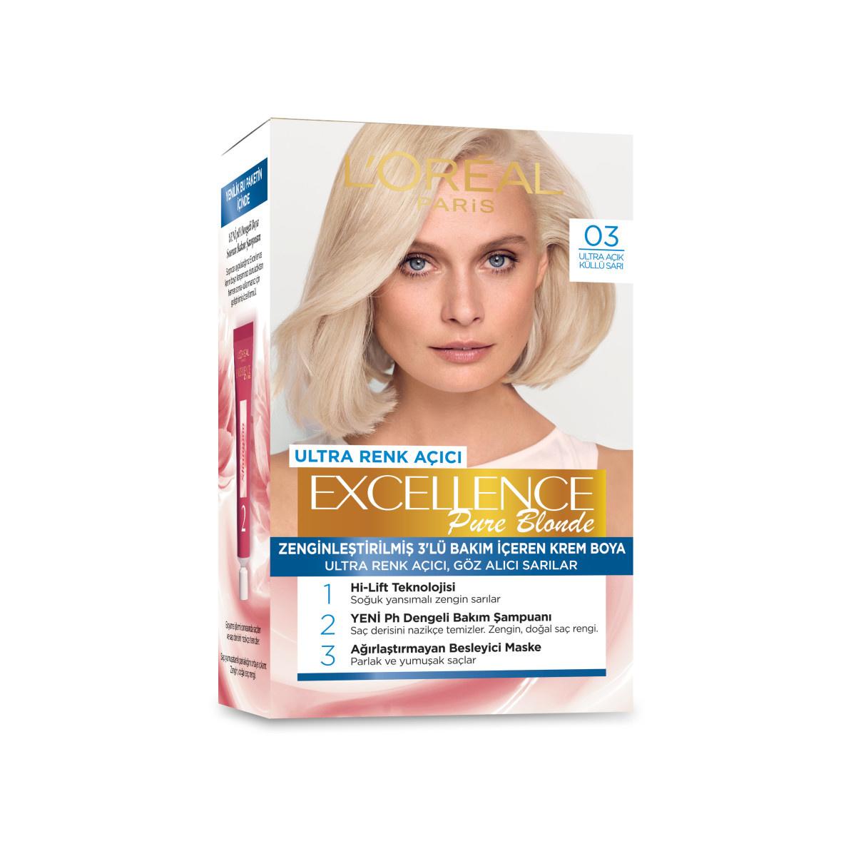 Loreal Paris Excellence Pure Blonde: Ultra Light Ash Blonde Hair Dye - 100% Gray Coverage, Hi-Lift Blonde, At-Home Hair Color Kit Loreal Pure Blonde Hair Dye: Gray Coverage &amp; Hi-Lift Blonde hair dye, blonde hair dye, ash blonde hair dye, gray coverage hair dye, Loreal hair dye, Excellence hair dye, ultra light ash blonde hair dye, at home hair color, hair coloring kit, hair color, blonde hair, ash blonde, gray coverage, Loreal Paris, Excellence, ultra light ash blonde, at-home hair dye, hair dye kit, hair c