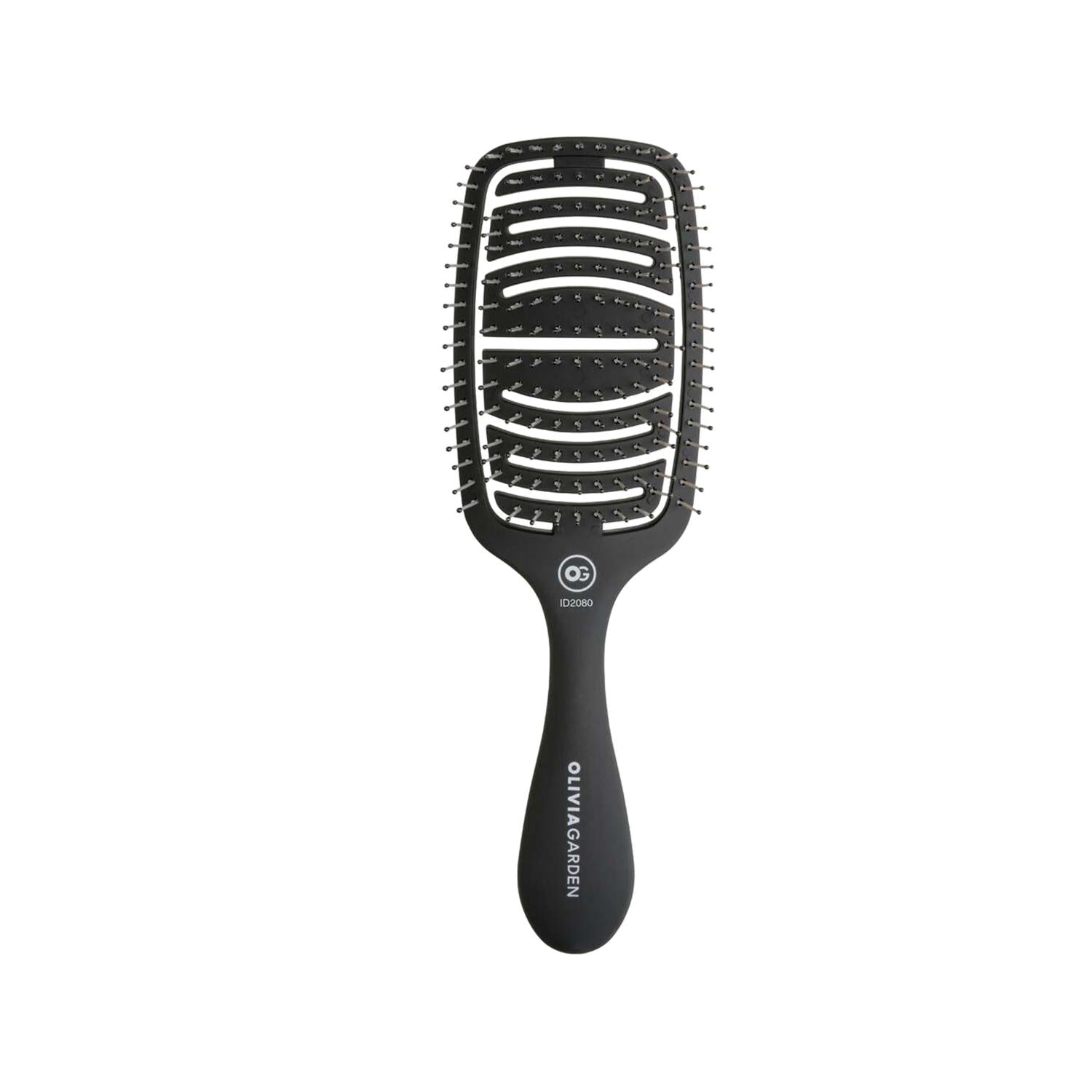 Olivia Garden Hair Brush - Essential Care Flex Thick Hair Bristles Matt Black for Gentle Detangling Olivia Garden Hair Brush - Gentle Detangling & Styling Hair Brush, Thick Hair Bristles, Flex Technology, Matt Black Hair Brush, Olivia Garden Hair Brush, Detangling Hair Brush, Hair Care, Grooming Tools, Styling Brush, Thick Hair, Curly Hair, Gentle Detangling, Durable Hair Brush