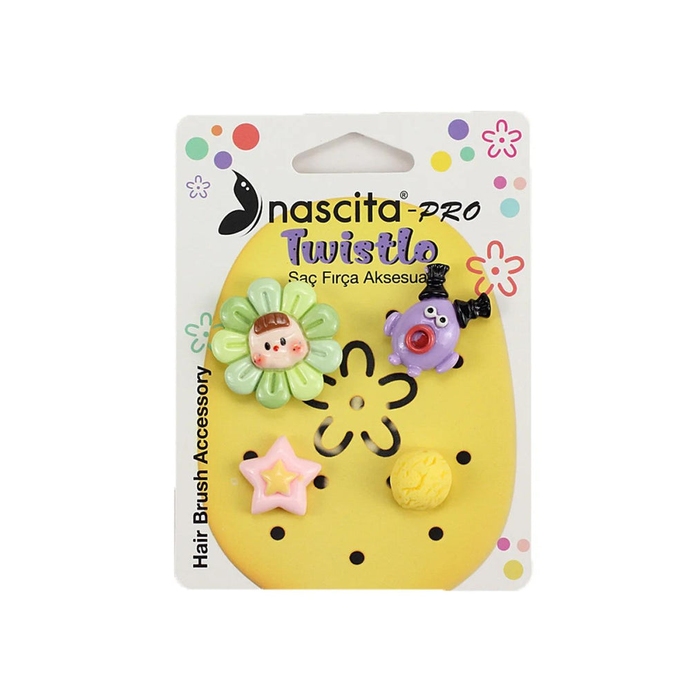 Nascita Twistlo Yellow Hair Brush Accessory Set, 4-Piece