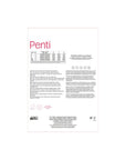 Penti Fit 15 Red Black Tights Sheer Elegant Pantyhose Size 3