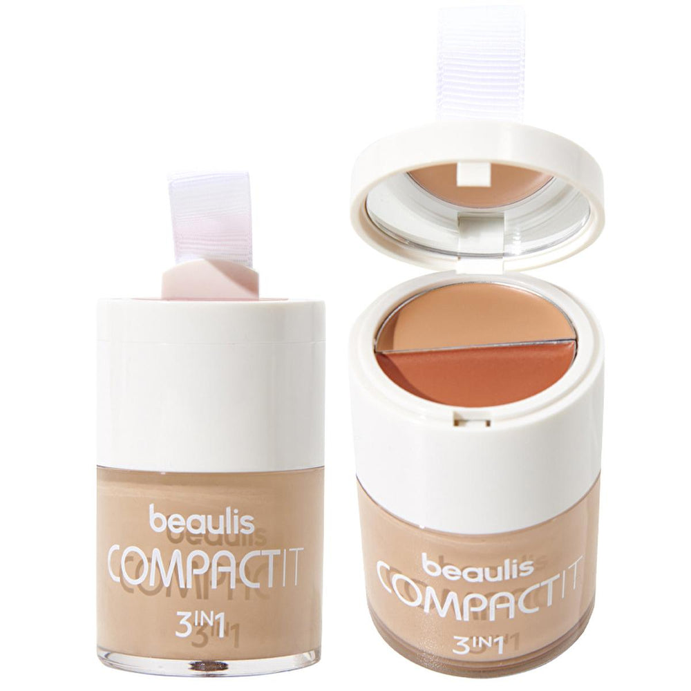 Beaulis 3-in-1 Compact Makeup - Foundation, Blush, Concealer for Natural Look - view 3