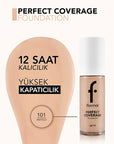 Flormar Perfect Coverage Foundation - Long-Lasting, SPF 15, All Skin Types - view 5