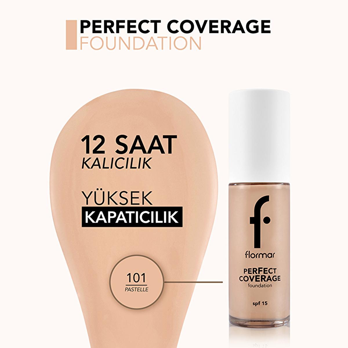 Flormar Perfect Coverage Foundation - Long-Lasting, SPF 15, All Skin Types Flormar Perfect Coverage Foundation - Long-Lasting & SPF 15 long-lasting foundation, Flormar Perfect Coverage Foundation, SPF 15 foundation, foundation for all skin types, makeup with almond oil and olive oil, nourishing foundation, sun protection makeup, cosmetic for sensitive skin, daily makeup essentials, beauty products for women