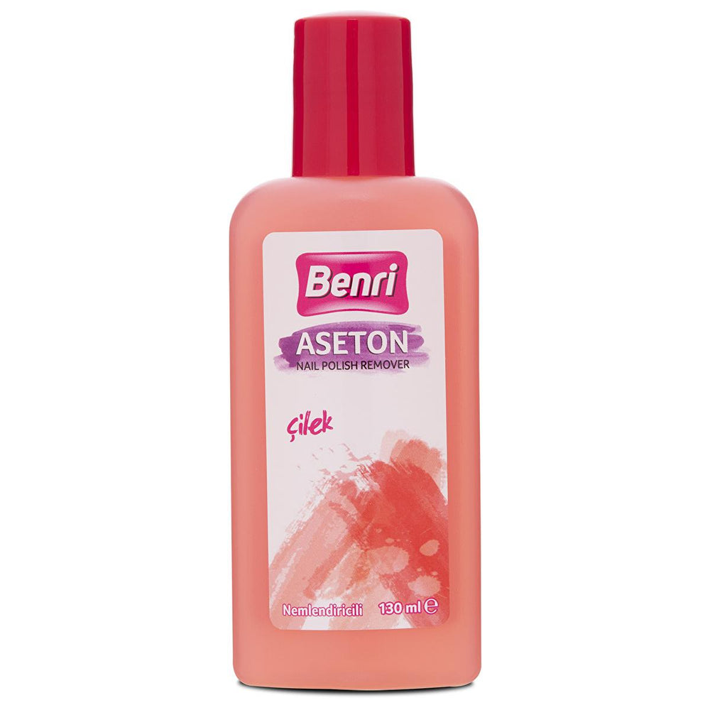 Benri Strawberry Scented Nail Polish Remover - Gentle & Nourishing, 4.4 fl oz - Nail Polish