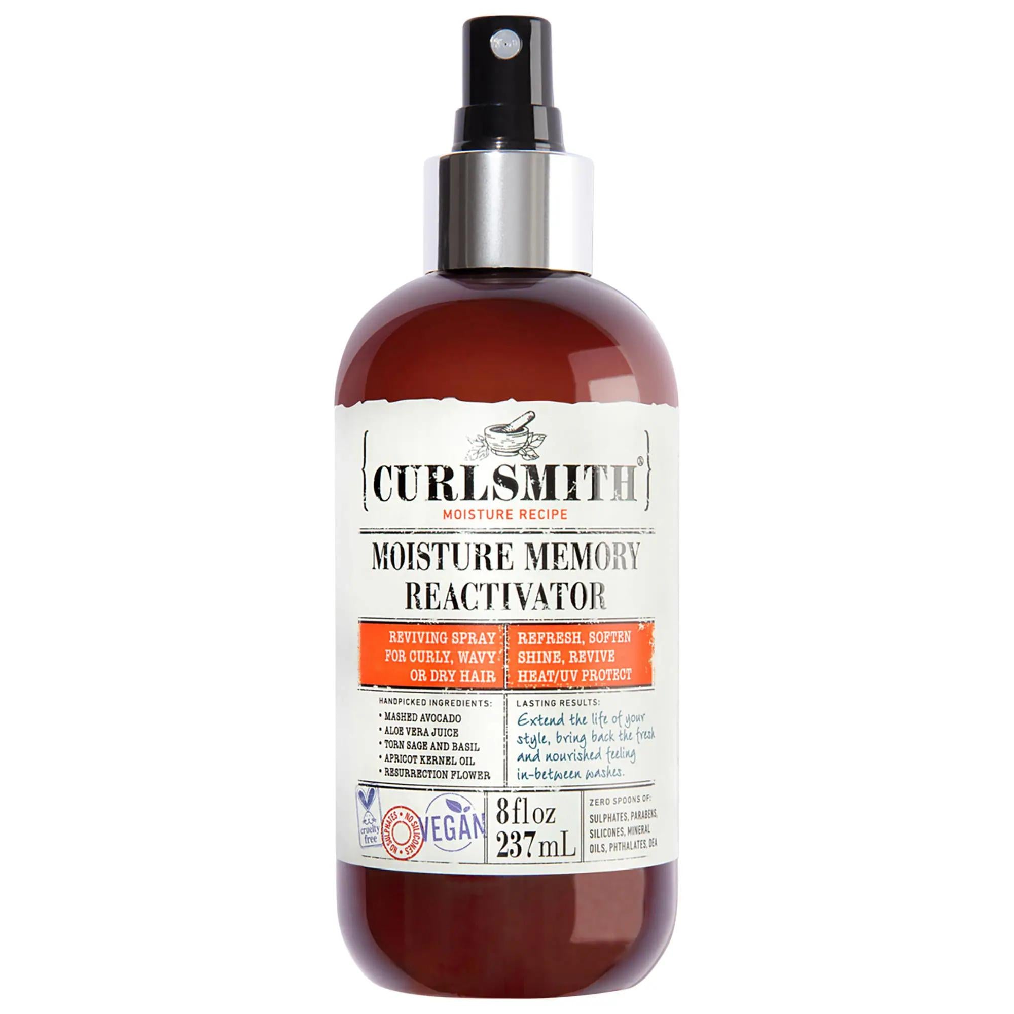 Moisture Memory Recativator Hair Leave-In Spray - Refresh Curls, Hydrate & Revitalize - Vegan, Gluten-Free Moisture Memory Recativator Leave-In Spray for Curls - Hydrate & Refresh curl refresher, leave-in spray, moisturizing hair product, vegan hair care, gluten-free hair products, curly hair solution, dryness relief, frizz control, multipurpose hair product, clean hair care, sustainable beauty products, cruelty-free cosmetics, Resurrection Flower, Andiroba, Aloe Extract, gentle hair care, ethical beauty, h