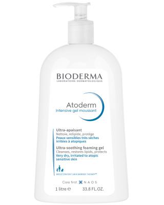 Bioderma Atoderm Intensive Foaming Gel Cleanser for Dry Skin - Fragrance-Free, 1L - image 3