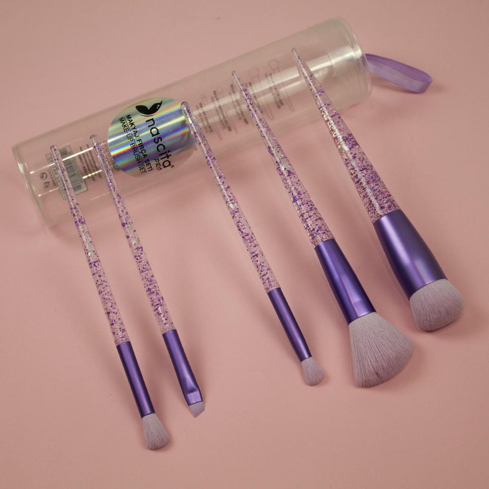 Nascita Professional 5-Piece Makeup Brush Set - High-Quality Synthetic Bristles for Flawless Application - view 4