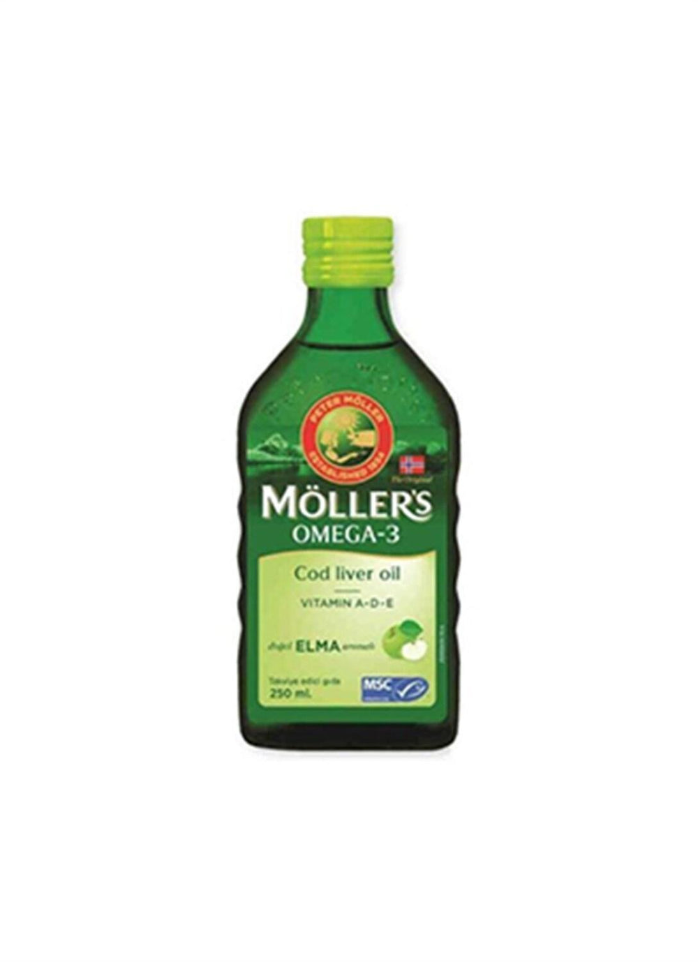 Möller's Cod Liver Oil Supplement with Omega-3, Vitamins A, D, E - Natural Apple Flavor for Heart, Brain Health - 8.45 fl oz - image 3