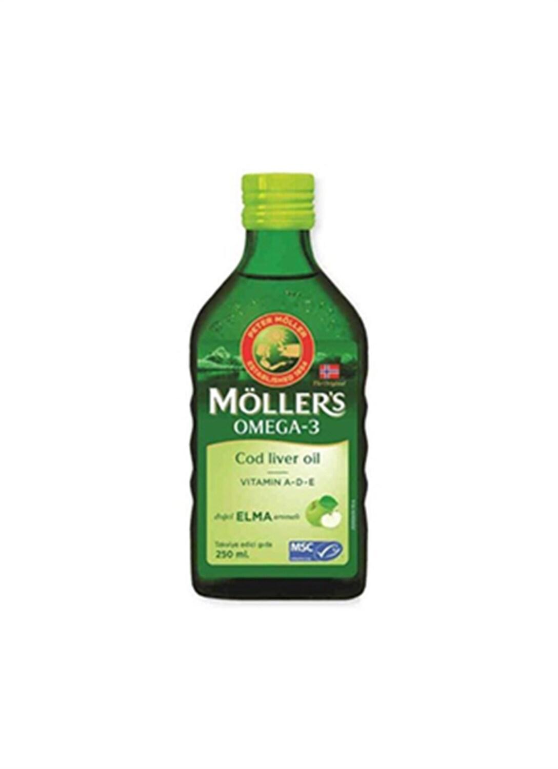 Möller's Cod Liver Oil Supplement with Omega-3, Vitamins A, D, E - Natural Apple Flavor for Heart, Brain Health - 8.45 fl oz - image 3