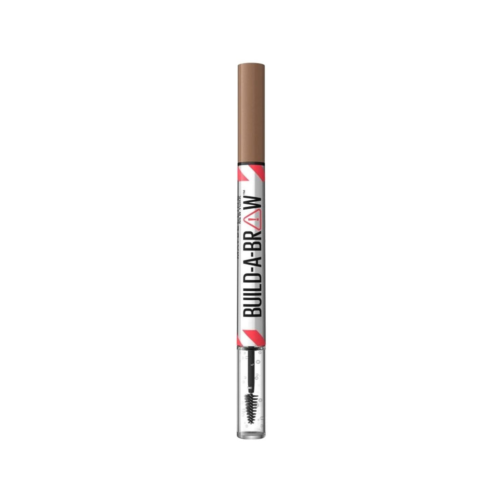Maybelline New York Build a Brow 2-in-1 Eyebrow Pencil and Gel Soft Brown - Convenient 2-in-1 Eyebrow Makeup Solution Maybelline Build a Brow 2-in-1 Eyebrow Makeup eyebrow pencil, eyebrow gel, Maybelline New York, Build a Brow, Soft Brown eyebrow product, 2-in-1 eyebrow makeup, cosmetic brow product, makeup, beauty, cosmetics, brow grooming, easy makeup, natural look, buildable coverage, trusted brand, daily makeup, beauty essentials