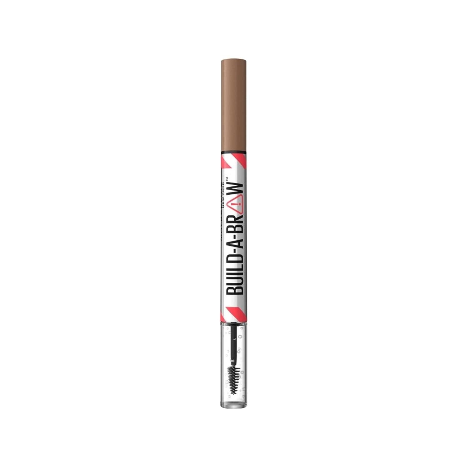 Maybelline New York Build a Brow 2-in-1 Eyebrow Pencil and Gel Soft Brown - Convenient 2-in-1 Eyebrow Makeup Solution Maybelline Build a Brow 2-in-1 Eyebrow Makeup eyebrow pencil, eyebrow gel, Maybelline New York, Build a Brow, Soft Brown eyebrow product, 2-in-1 eyebrow makeup, cosmetic brow product, makeup, beauty, cosmetics, brow grooming, easy makeup, natural look, buildable coverage, trusted brand, daily makeup, beauty essentials
