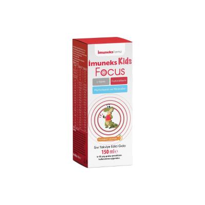 İmuneks Kids Focus Dietary Supplement for Kids - Orange Flavored Liquid Multivitamin - Gluten-Free, - Vitamin & Supplement