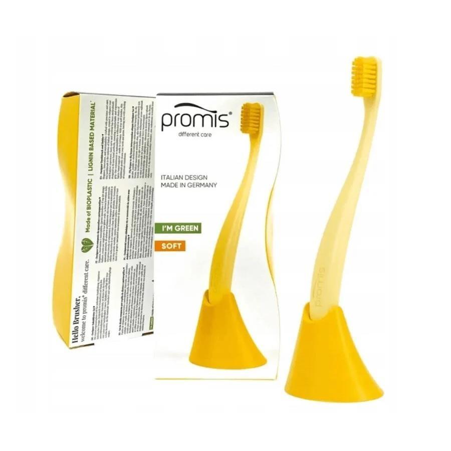 Promis Box Yellow Toothbrush with Holder Set