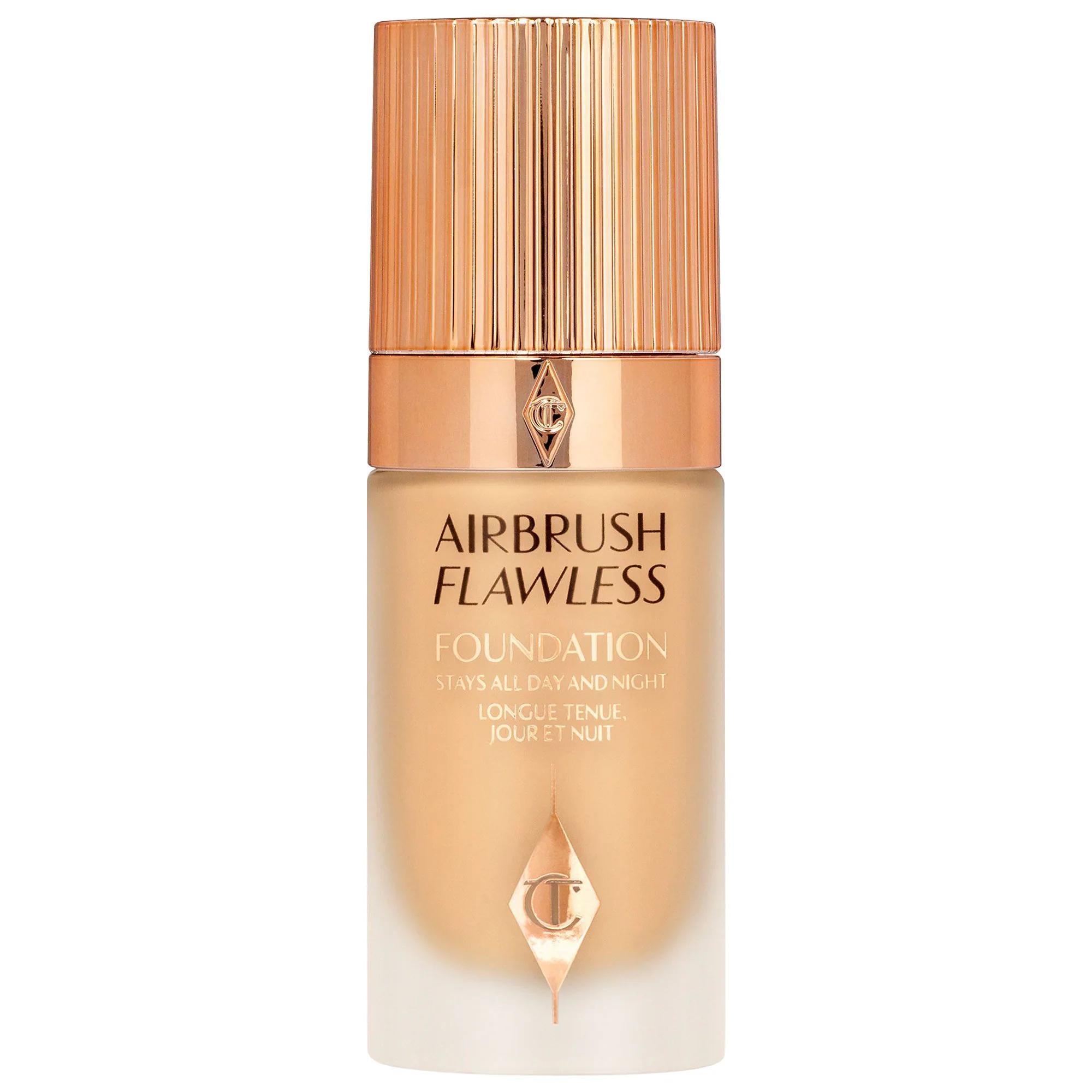 Charlotte Tilbury Airbrush Flawless Foundation: Full Coverage, Matte Finish, Longwear, Hydrating &amp; Vegan Liquid Foundation Charlotte Tilbury Airbrush Flawless Full Coverage Foundation Airbrush Flawless Foundation, Longwear Foundation, Full Coverage Foundation, Matte Finish Foundation, Vegan Foundation, Cruelty-free Foundation, Hydrating Foundation, Foundation for Dry Skin, Foundation for Combination Skin, Wrinkle Reducing Foundation, Foundation, Liquid Foundation, Makeup, Face Makeup, flawless complexion, l
