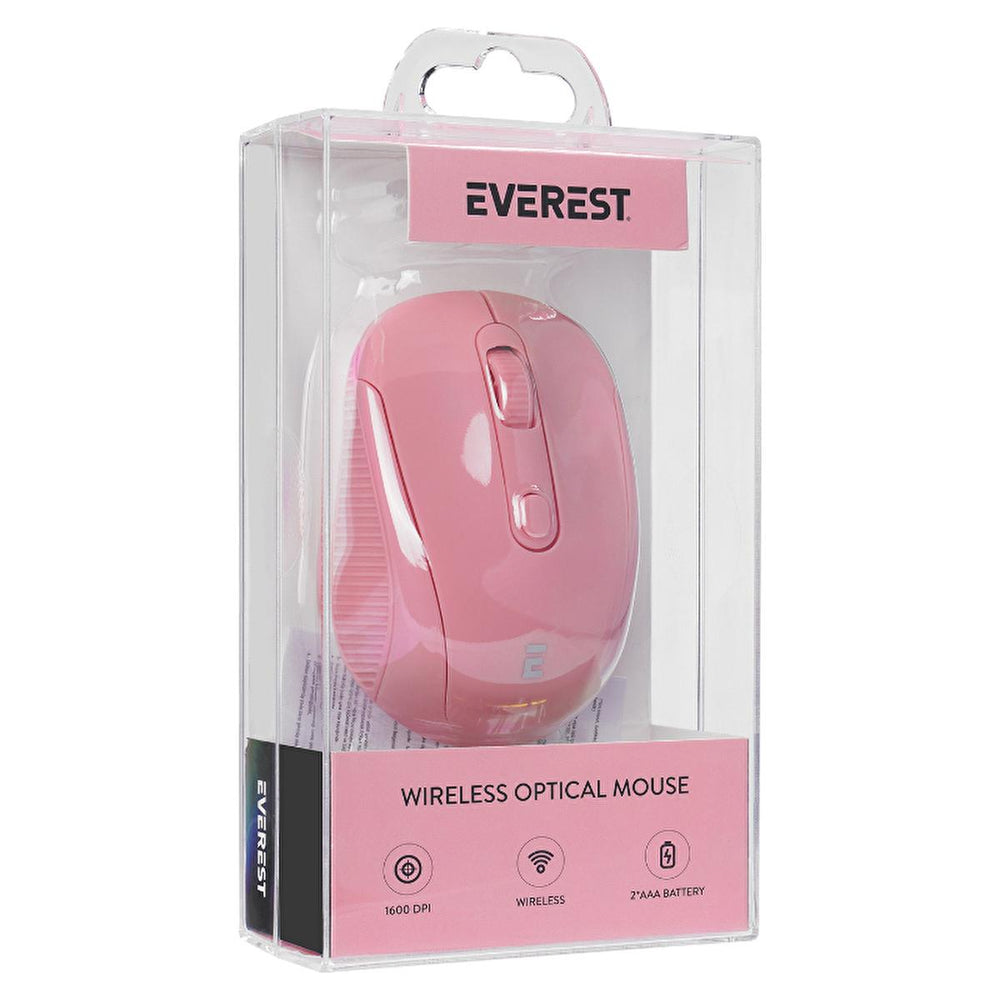 Everest Rose Gold Wireless Mouse SM-300 - 800/1200/1600 DPI Adjustable Sensitivity, 30M Range - view 4