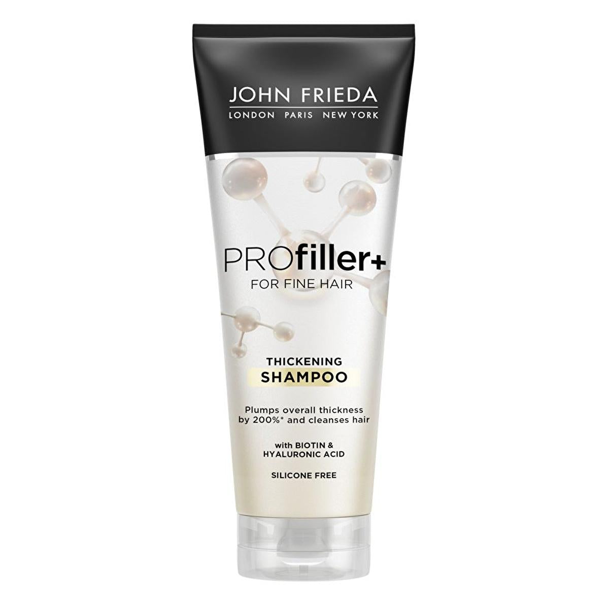 John Frieda Profiller Thickening Shampoo - Volumizing, Biotin & Hyaluronic Acid, 8.45 fl oz John Frieda Profiller Thickening Shampoo - 8.45 fl oz thickening shampoo, volumizing shampoo for fine hair, biotin shampoo, hyaluronic acid hair care, vegan hair care products, silicone-free shampoo, John Frieda Profiller Shampoo, hair care, hair volumizer, fine hair, thin hair, cruelty-free, natural hair care