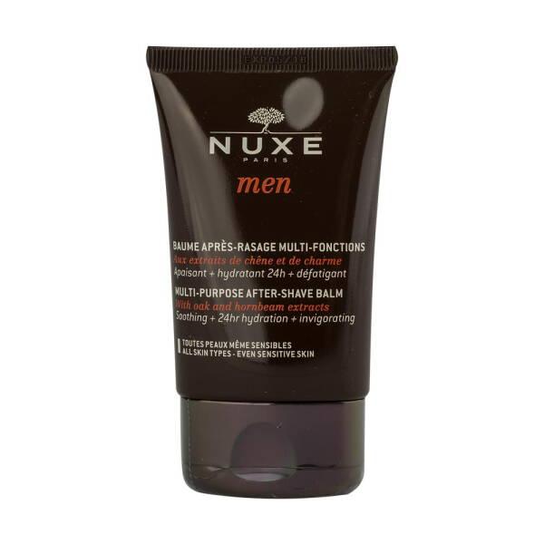 nuxe men after shave balm 50ml, soothing after shave balm for men, nuxe multi purpose balm packaging Nuxe Men Multi Purpose After Shave Balm - 50ml Nuxe Men After Shave Balm - Multi Purpose Moisturizer nuxe, men, after-shave-balm, multi-purpose, moisturizer, sensitive-skin, skincare, shaving-care, ai-generated, grooming