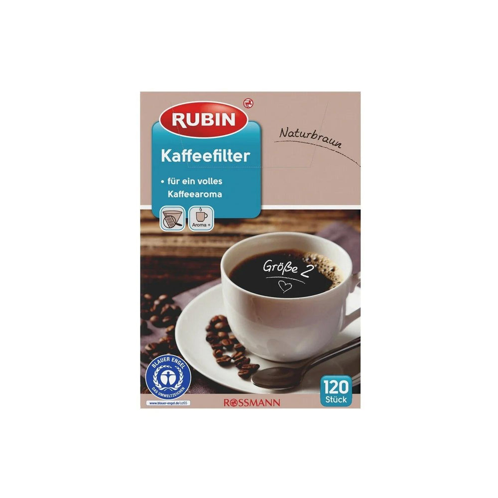 Rubin Coffee Filter No. 2 for Drip Coffee Makers 120-Pack