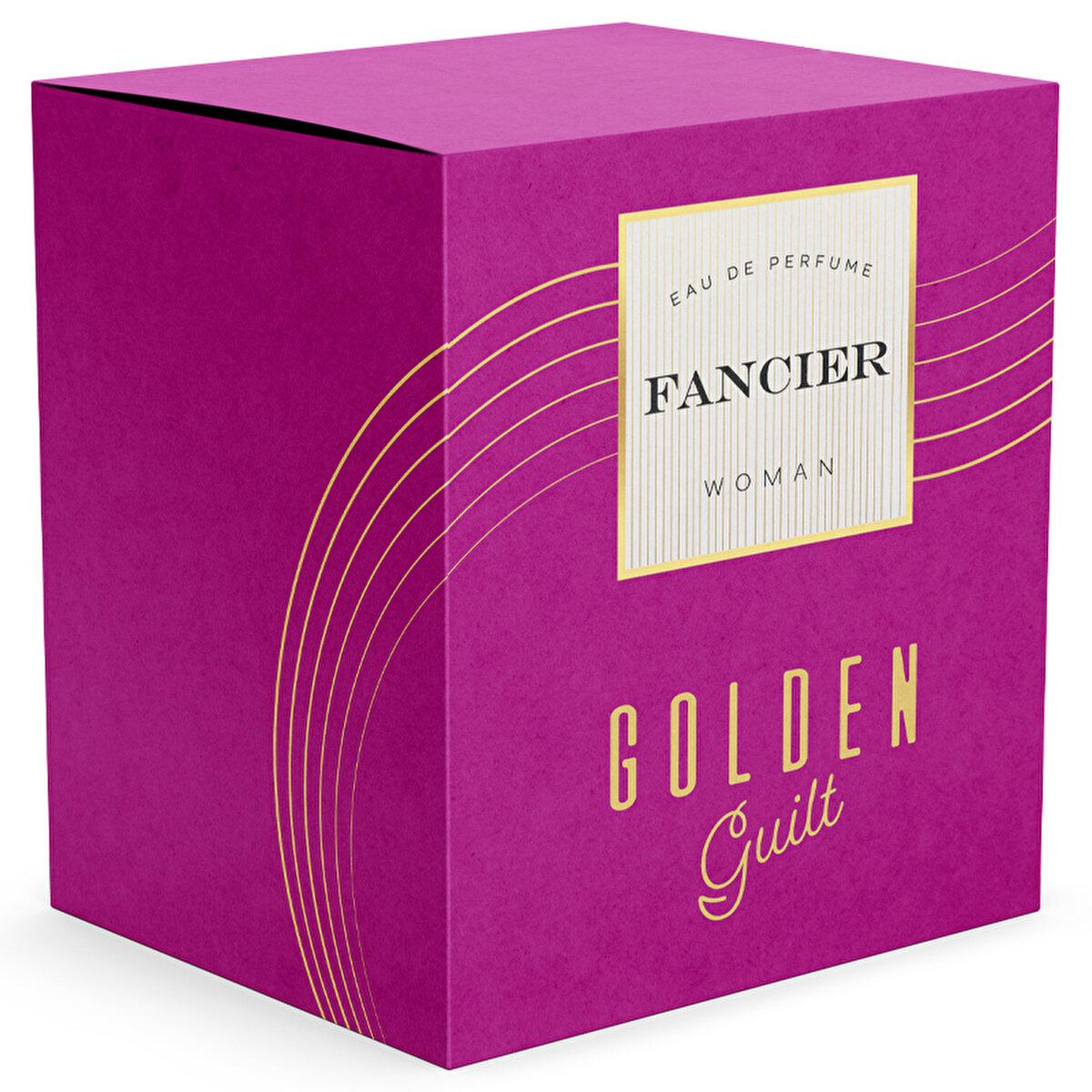 Fancier Golden Guilt EDP Women's Perfume - Long-Lasting Fragrance, 100ml Fancier Golden Guilt EDP Perfume for Women - 100ml Women's Perfume, EDP, Long-lasting fragrance, Fancier Golden Guilt, 100 ml perfume, Luxury Fragrance, Feminine Scent, Floral Perfume, Bergamot, Mandarin, Jasmine, Geranium, Musk, Patchouli, Amber, Perfume for Women, Fragrance for Her, Gift for Her