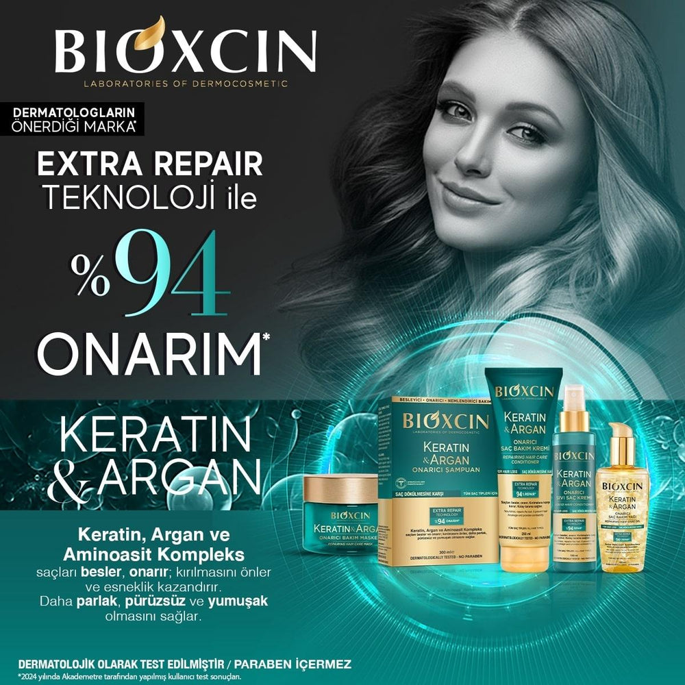Bioxcin Keratin & Argan Hair Repair Cream - Nourishing, Anti-Hair Loss, Hypoallergenic Hair Care - view 6