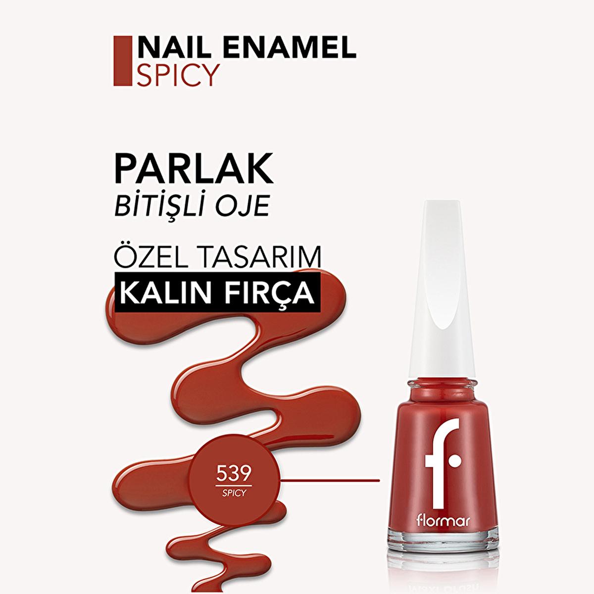 flormar nail enamel 539 spicy, high-pigment nail polish in spicy color, flormar nail care with rich colors Flormar Nail Enamel 539 Spicy - High-Pigment Nail Polish for Nail Care Enthusiasts Flormar Nail Enamel - Spicy Pigment Rich Nail Polish flormar, nail-enamel, high-pigment, nail-polish, beauty-products, nail-care, long-lasting, spicy-nail-polish, ai-generated, colorful-nails