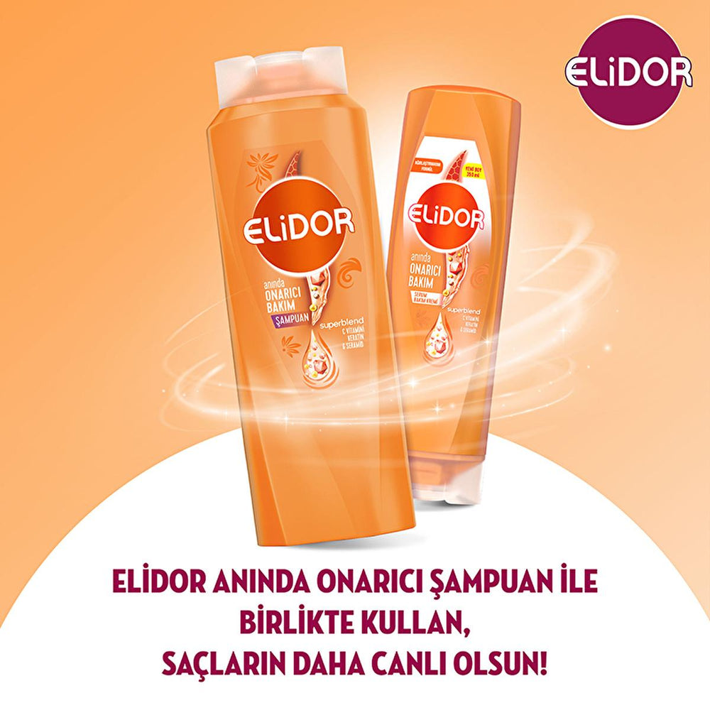 Elidor Hair Care Cream - Nourishing Keratin Treatment with C Vitamin & Seramide for Damaged Hair - Hair Mask
