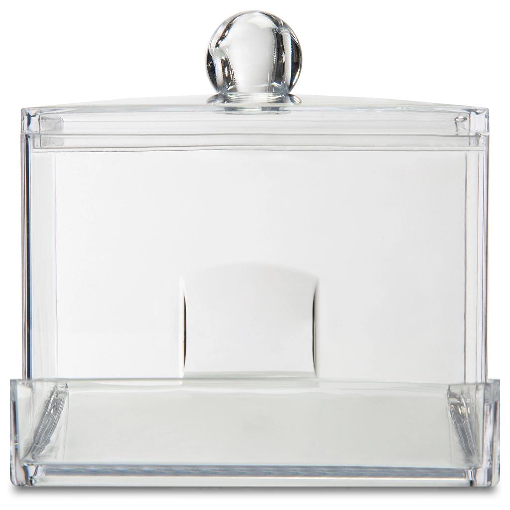 Eklips Cotton Swab Organizer Clear Acrylic Case