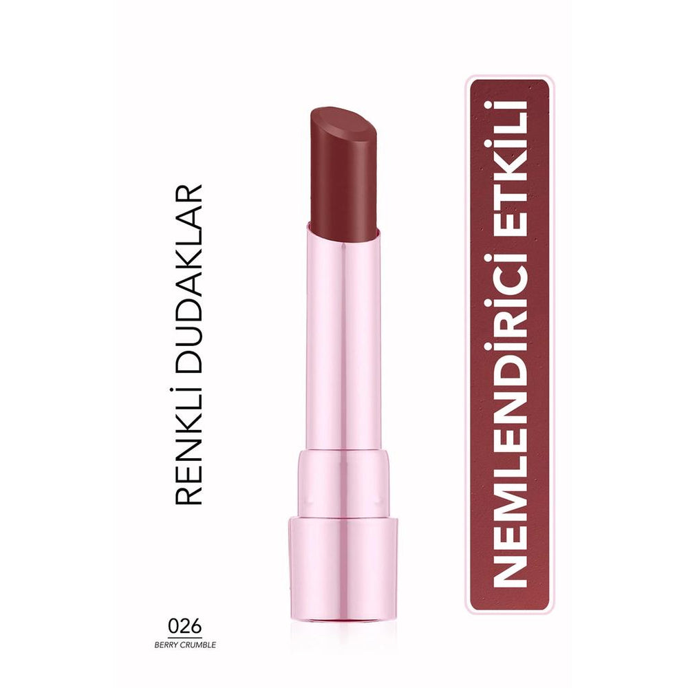 Flormar Sheer Up Lipstick 026 Berry Crumble for Shiny Lips