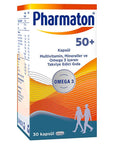Pharmaton 50 Plus Multivitamin for Seniors: Boost Energy, Support Heart & Brain Health w/ Omega-3, Ginseng - 30 Capsules