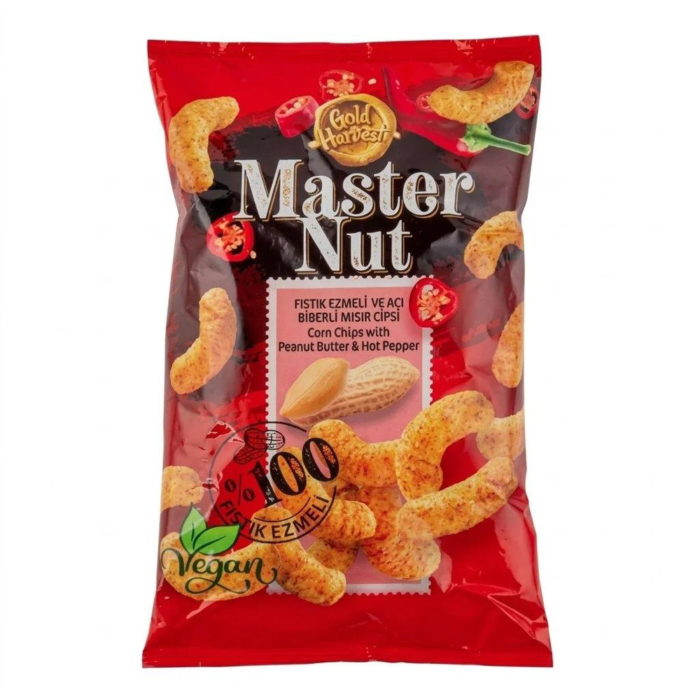 Master Nut Spicy Chili Peanut Butter Corn Chips 100g