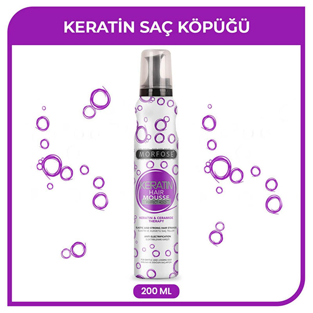 Morfose Keratin Hair Mousse - 6.76 fl oz - Strong Hold, Volumizing & Shine - view 4