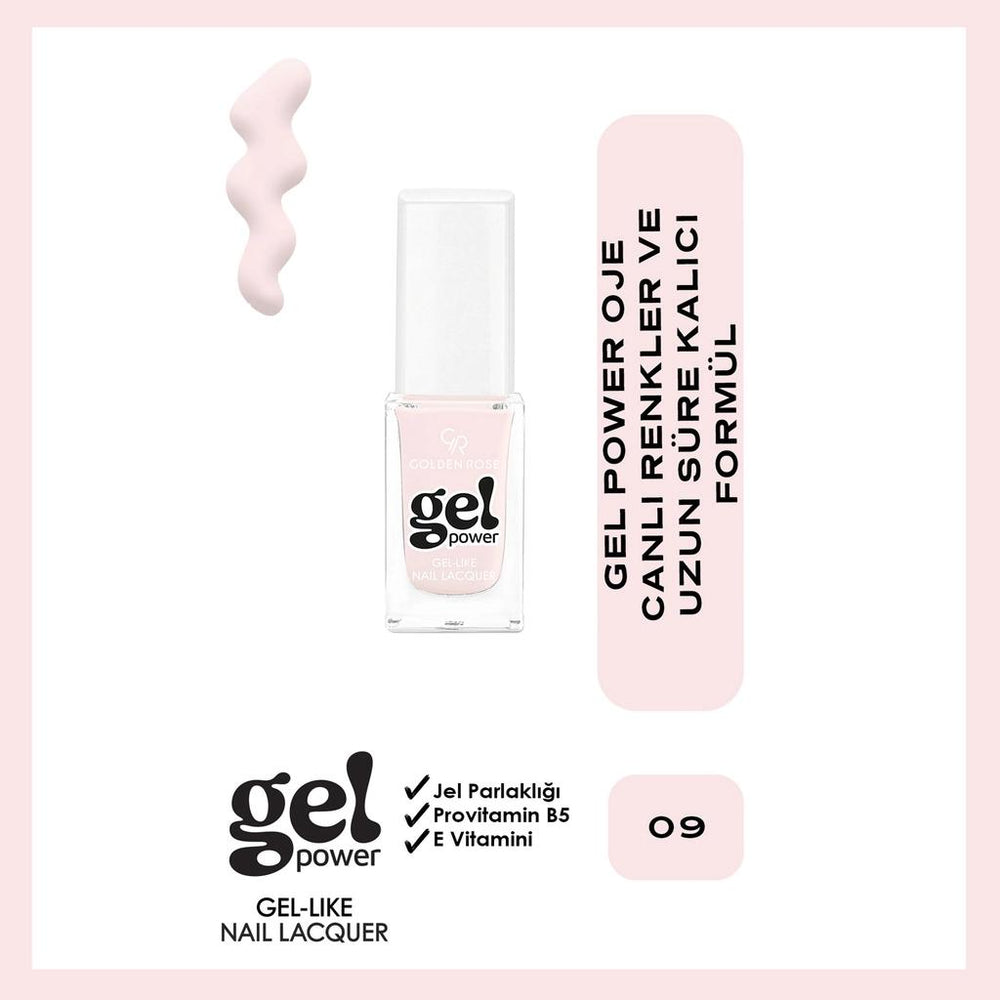 Golden Rose Power Gel Like Nail Polish No: 09 - 10.2ml
