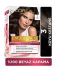Loreal Paris Excellence Creme Hair Dye - 100% Grey Coverage, Long-Lasting Color - Hair Dye