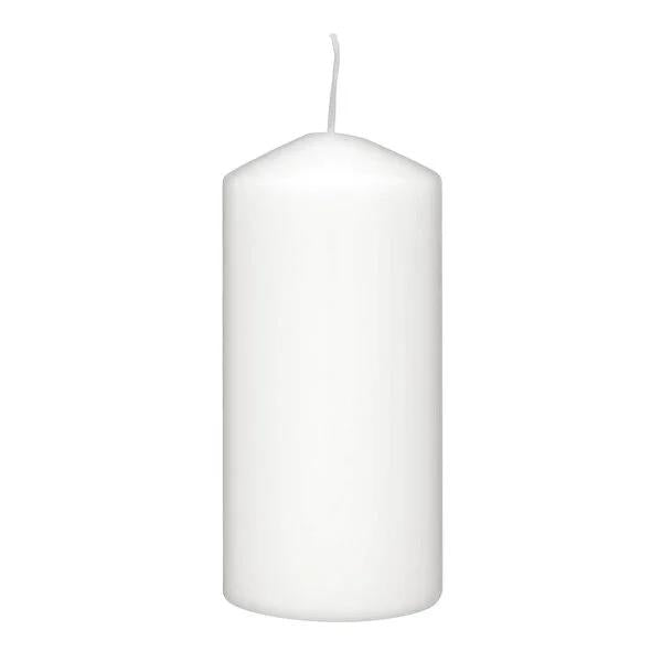 Rubin Licht Large White Cylindrical Candle - 5.91 Inches Tall, Long-Lasting 60-Hour Burn Time, Modern Home Decor Rubin Licht Large White Candle - 60 Hour Burn Time Rubin Licht candle, white candle, large candle, long-lasting candle, cylindrical candle, decorative candle, home decor, modern decor, nostalgic decor, ambient lighting, high-quality wax candle