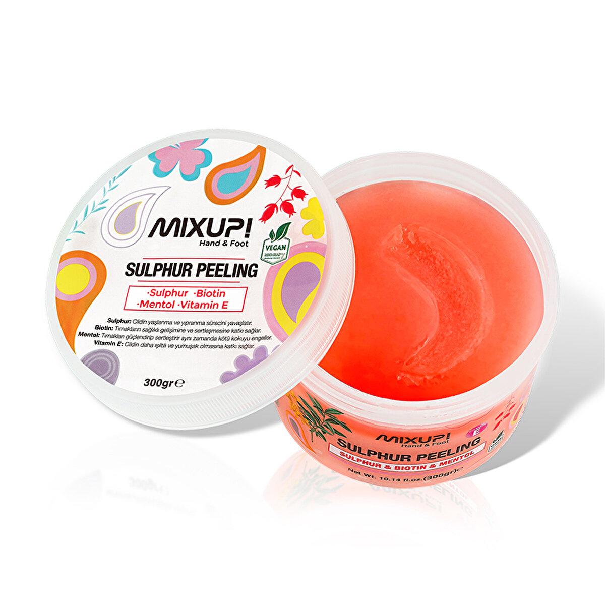 Mixup Sulphur Hand & Foot Peeling Treatment - 300g - Nourishing & Exfoliating for Smoother Skin Mixup Sulphur Hand & Foot Peeling - Nourishing & Exfoliating sulphur hand cream, foot peeling treatment, nail care product, skin exfoliation, hand and foot care, dry skin solution, rough skin treatment, nail rejuvenation, skin nourishment, E vitamin benefits, antioxidant benefits, smoother skin, healthier nails