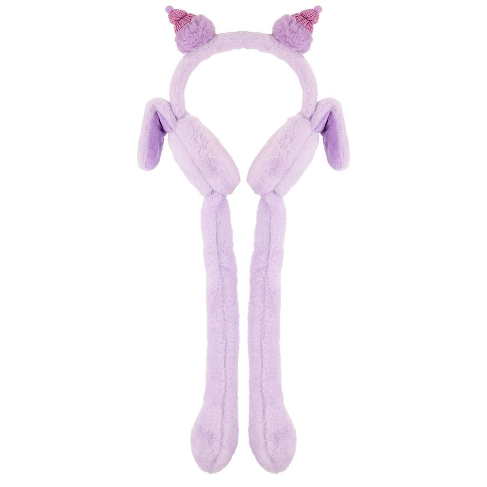 Eklips Kids Purple Plush Earmuffs with Cute Character Design