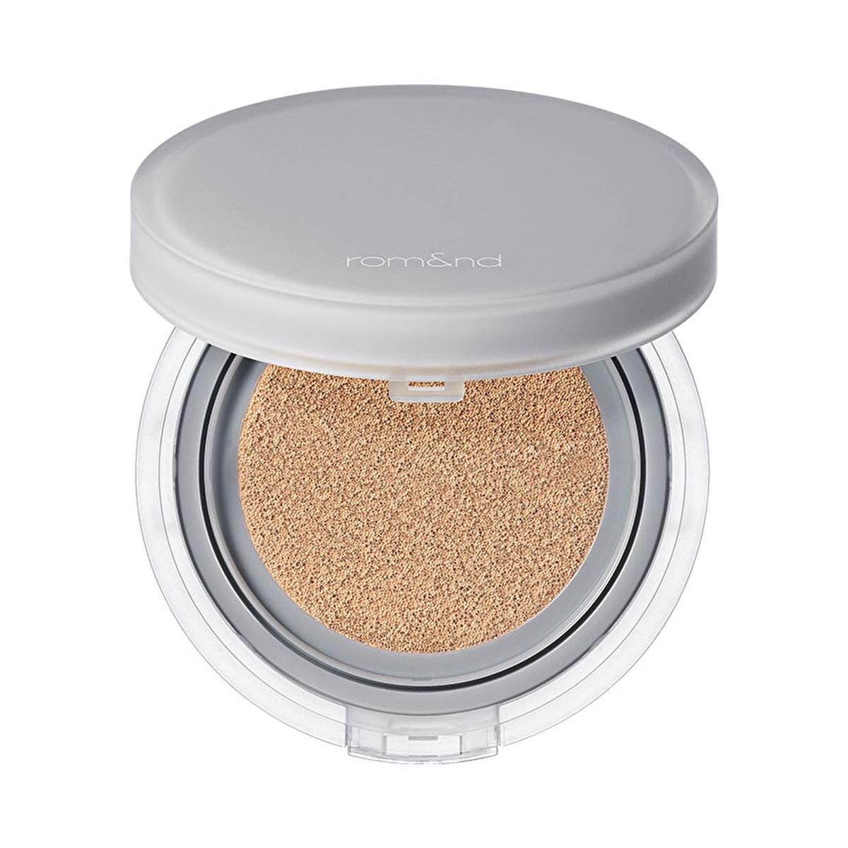 romand-nu-zero-cushion-foundation-04-beige23, packaging-of-romand-nu-zero-cushion-foundation rom&nd Nu Zero Cushion Foundation - 04 Beige23 | Flawless Finish rom&nd Nu Zero Cushion Foundation | 04 Beige23 foundation, cushion-foundation, romand, beige23, flawless-skin, natural-glow, lightweight, makeup, ai-generated, long-lasting