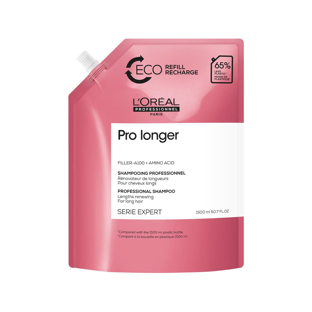 L'Oreal Professionnel Pro Longer Shampoo: Reduce Breakage & Repair Split Ends - Professional Hair Care for Long Hair, 1500ml Refill L'Oreal Pro Longer: Shampoo for Long Hair & Breakage Repair Loreal Pro Longer shampoo, shampoo for long hair, hair breakage treatment, split end repair shampoo, professional hair shampoo, hair care, long hair, hair breakage, split ends, Serie Expert, L'Oreal, shampoo, hair cleanser, hair repair, healthy hair, hair treatment, women's hair care, daily hair care, salon quality, ha