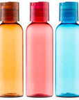 Eklips Colorful 3-Piece Travel Bottle Set for Toiletries