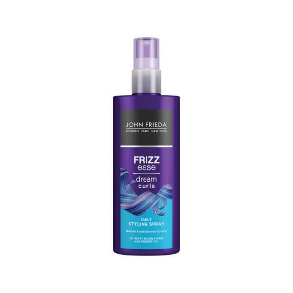 John Frieda Frizz Ease Dream Curls Daily Styling Spray - Curl Enhancing, Frizz Reducing Hair Spray for Defined Curls John Frieda Frizz Ease Curl Styling Spray - Define Curls, Reduce Frizz Hair styling spray, Curl enhancing spray, Frizz reducing spray, John Frieda Frizz Ease, Dream Curls Daily Styling Spray, curly hair products, hair care, styling products, non-greasy hair products, daily styling, curl definition, frizz control, hair spray, magnesium enriched, alcohol-free formula, curl enhancement, hair hea