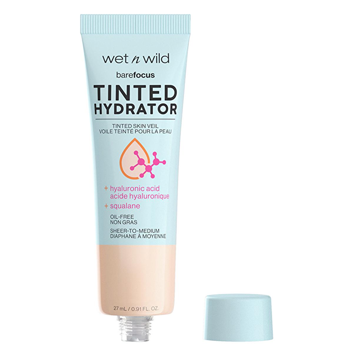wet n wild Bare Focus Tinted Hydrator: Light-Medium Coverage, Hydrating, Natural Dewy Finish - Vegan & Long-Lasting wet n wild Tinted Hydrator: Light Coverage, Dewy Finish tinted moisturizer, hydrating foundation, light coverage makeup, natural makeup look, vegan tinted moisturizer, Bare Focus Tinted Hydrator, hyaluronic acid moisturizer, dewy finish foundation, light medium coverage, wet n wild foundation, light coverage, vegan makeup, cruelty-free makeup, dewy skin, hydrating makeup, light foundation, nat