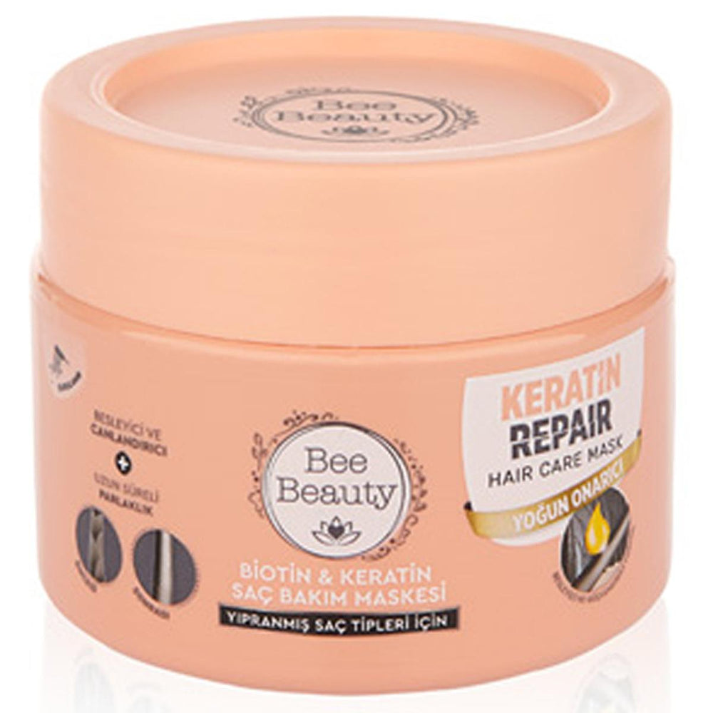 Bee Beauty Biotin & Keratin Hair Care Mask - Nourishing Repair for Damaged Hair, 300ml - Hair Mask