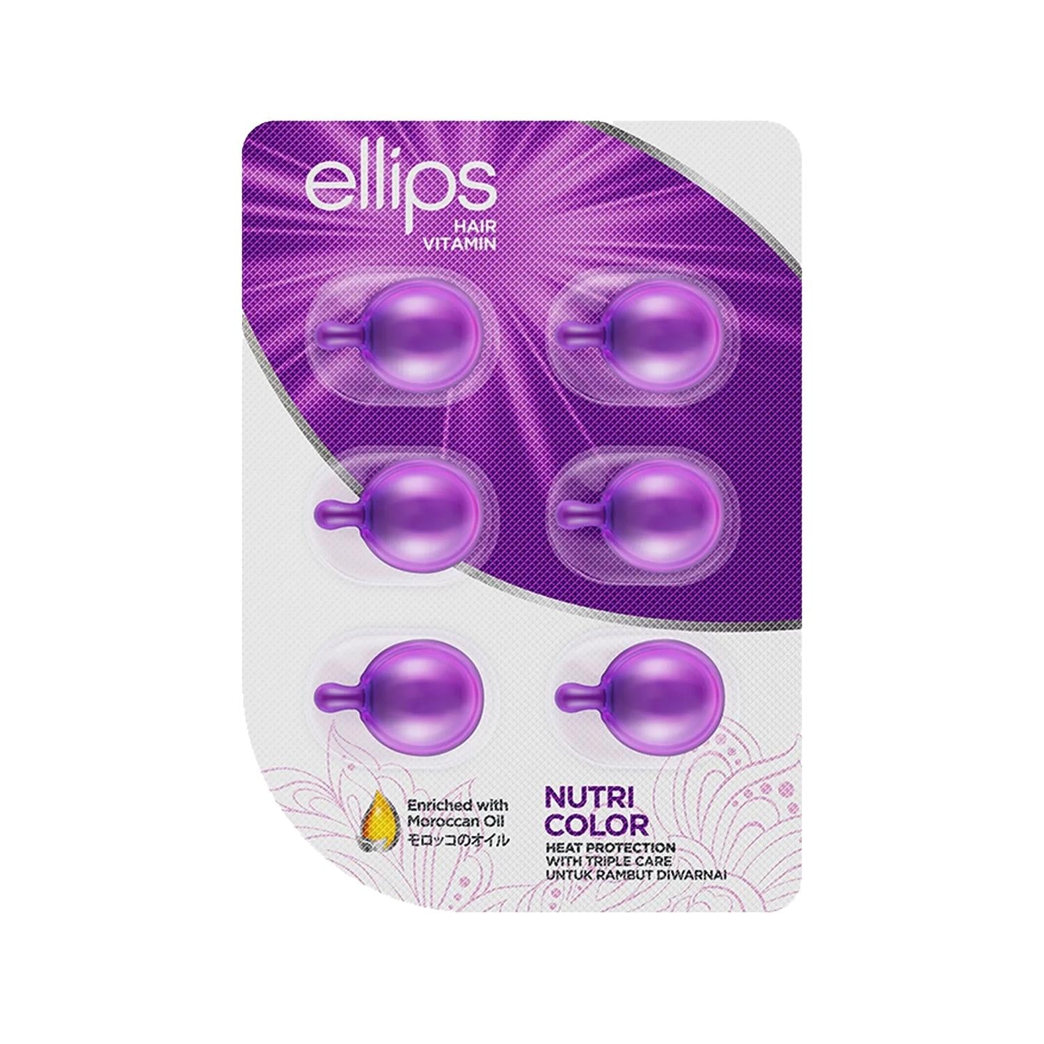 Ellips Hair Vitamin Capsules for Colored Hair - 6 Capsules | Nourishes & Protects Color Vibrancy Ellips Hair Vitamin for Colored Hair Hair Vitamin, Colored Hair Care, Hair Supplement, Ellips Hair Vitamin, Color Protecting Hair Treatment, Hair Care, Beauty Supplements, Personal Care, Hair Nourishment, Color Vibrancy, Hair Health, Hair Growth, Convenient Hair Care