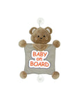 Babyjem Reflective Baby on Board Car Sign in Brown